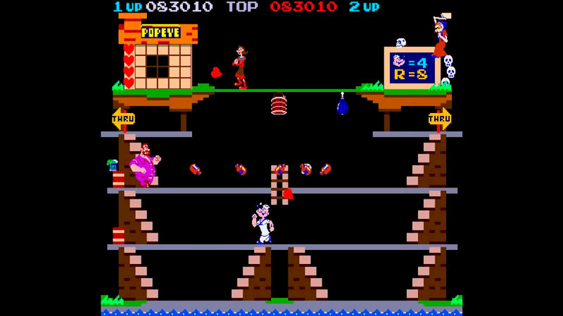 Popeye gameplay 1982