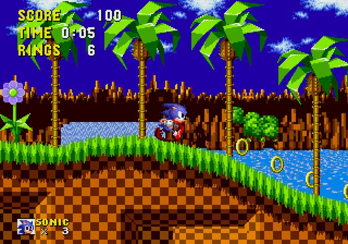 Sega game Sonic hedgehog