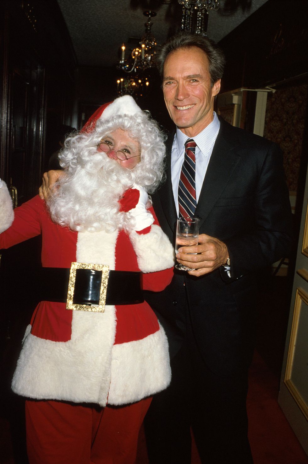 Clint Eastwood and Dinah Shore, 1982, Christmas