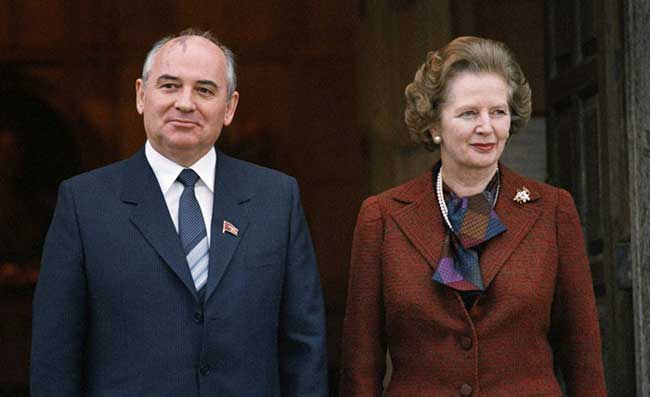 Горбачёв и Тэтчер в Лондоне 1984 год
