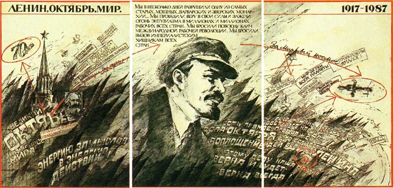 Плакаты эпохи Перестройки Ленин 1917